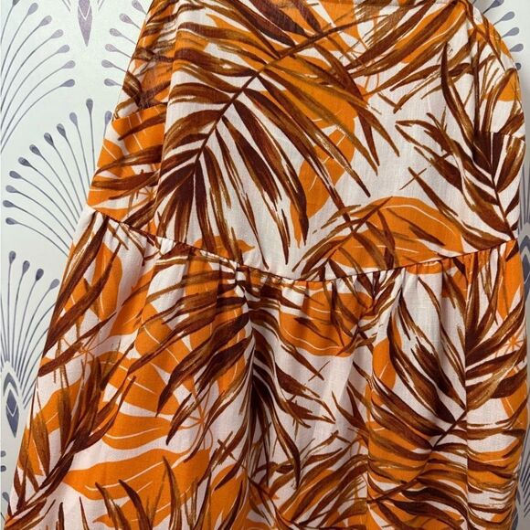 Emma & Michele Orange and Brown Spaghetti Strap Sundress - Picture 6 of 7